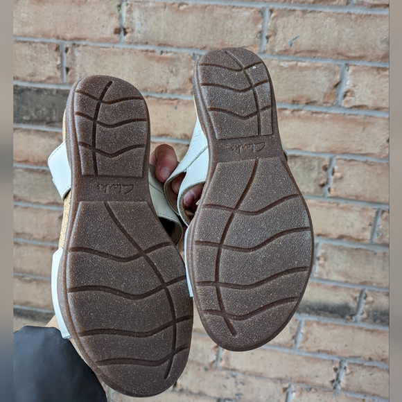 Clarks leather cork sole summer sandals - Picture 10 of 12